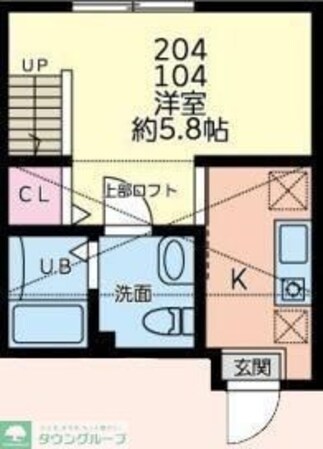 ティナ小田急相模原IIの物件間取画像